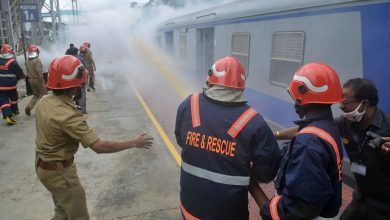 Photo of പാലക്കാട്‌. റെയില്‍വേ സുരക്ഷ : ഫയര്‍ഫോഴ്സിന്റെ ആഭിമുഖ്യത്തില്‍ മോക്ക്ഡ്രില്‍ നടന്നു