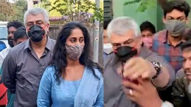 Photo of വോട്ട് ചെയ്യാനെത്തിയ അജിത്തിനും ശാലിനിക്കുമൊപ്പം വിടാതെ സെല്‍ഫികള്‍, ഫോണ്‍ തട്ടിപ്പറിച്ച് താരം