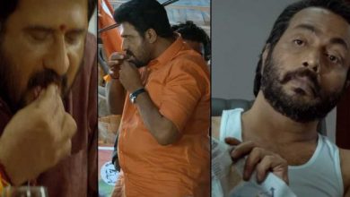 Photo of ബീഫ് കഴിച്ചും ഹാന്‍സ് ചവച്ചും സുരേന്ദ്രനെ ട്രോളുന്നു, കടക്ക് പുറത്തെന്ന് ഷമ്മി തിലകന്‍;രാഷ്ട്രീയക്കാരെ ട്രോളി ഒരു താത്വിക അവലോകനത്തിലെ ഗാനം