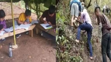Photo of ഇന്റര്‍നെറ്റില്ല; ഓണ്‍ലൈന്‍ പരീക്ഷയെഴുതാന്‍ മല കയറി മിസോറാമിലെ വിദ്യാര്‍ഥികള്‍