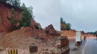 Photo of കാസർഗോഡ് ദേശീയപാത ഇടിഞ്ഞു വീണു; കണ്ണൂർ ഭാഗത്തേക്ക് പോകുന്ന വാഹനങ്ങൾ അപകടത്തിൽപ്പെട്ടു