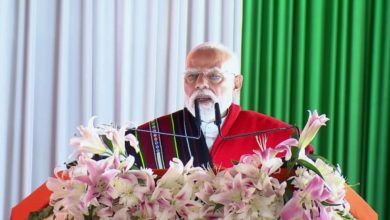 Photo of ”മണിപ്പൂരിലെ കുന്നുകൾ അധ്വാനത്തിന്റെയും സാഹസത്തിന്റെയും പ്രതീകം”; സംസ്ഥാനത്തെ വിവിധ വികസന പദ്ധതികളുടെ ഉദ്ഘാടനം നിർവഹിച്ച് പ്രധാനമന്ത്രി