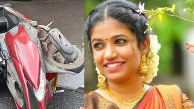 Photo of ലോറി ഇടിച്ച് സ്കൂട്ടർ യാത്രികയായ യുവതിക്ക് ദാരുണാന്ത്യം