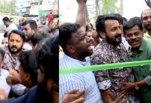 Photo of പാലക്കാട് റോഡ് ഉദ്ഘാടനം ചെയ്യാനെത്തിയ എം.എൽ.എ രാഹുൽ മാങ്കൂട്ടത്തിൽക്ക് നേരെ കരിങ്കൊടി പ്രതിഷേധം