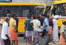Photo of എറണാകുളത്ത് ബസുകള്‍ കൂട്ടിയിടിച്ച് 12 വിദ്യാര്‍ഥികള്‍ക്ക് പരിക്ക്