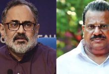 Photo of ”രാഷ്ട്രീയ നേതാക്കൾ നിഷ്കളങ്കതയും അഴിമതിയില്ലായ്മയും പുലർത്തേണ്ടതാണ്”; രാജീവ് ചന്ദ്രശേഖറിനെതിരെ ഇ.പി. ജയരാജൻ